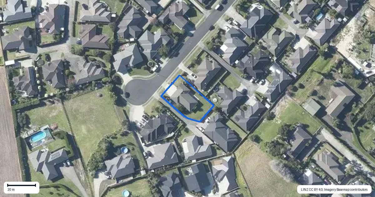Property context map for 43 Ripple Grove, Waiuku