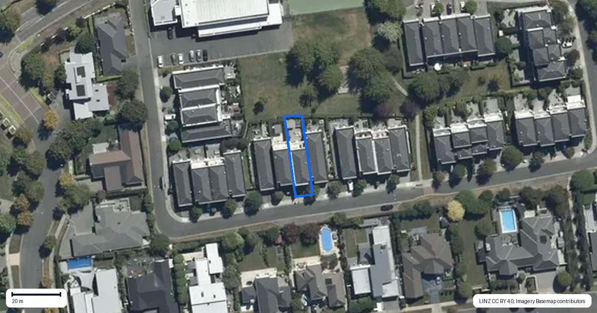 Property context map for 38 Country Club Terrace, Northwood, Christchurch