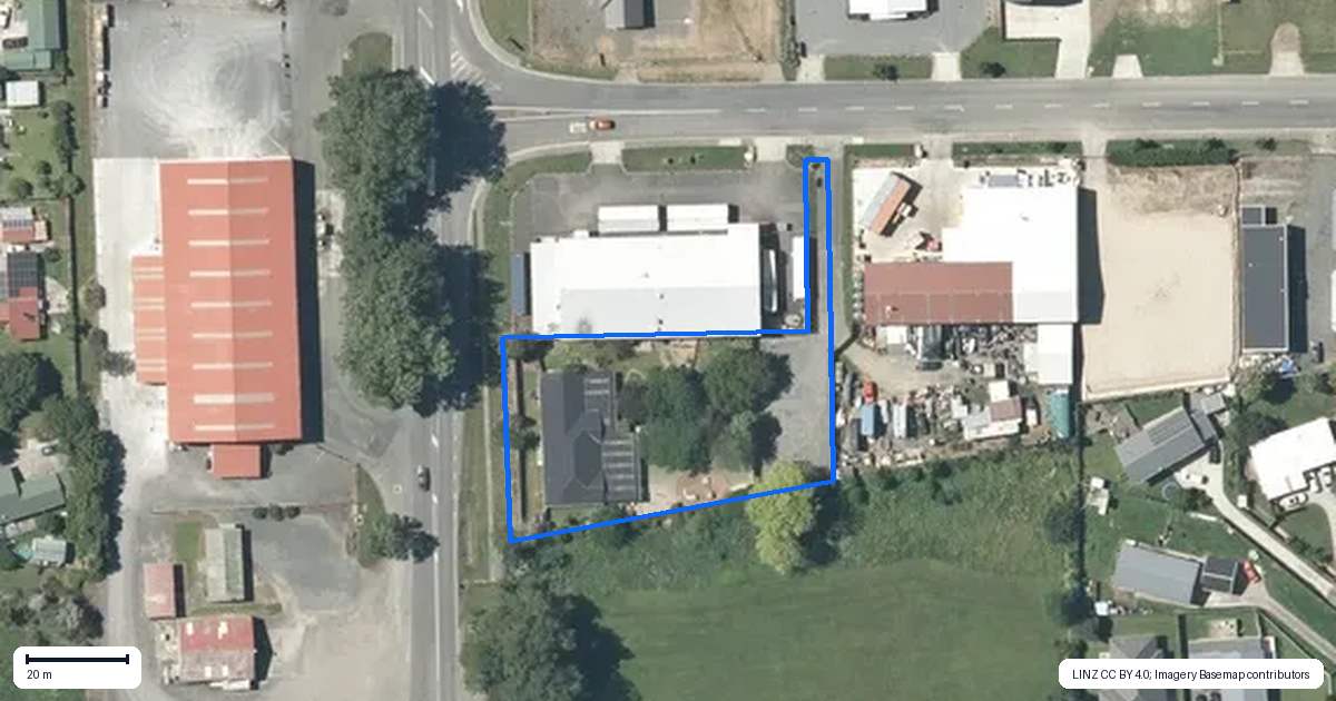 Property context map for 6 Patetere Street, Tirau