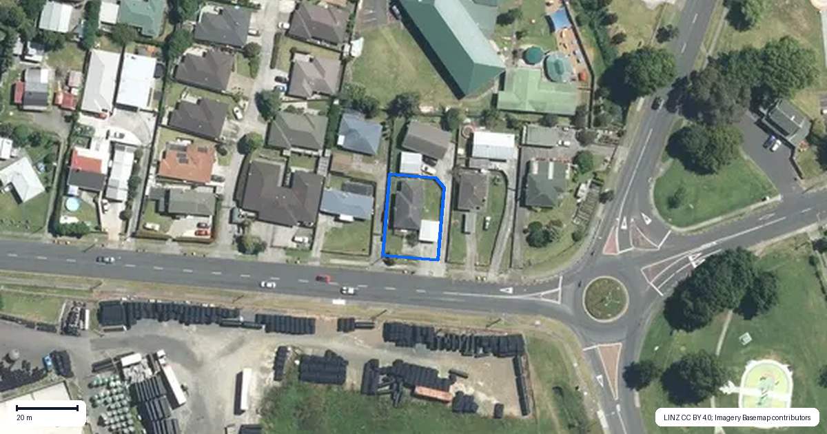 Property context map for 132 Settlement Road, Papakura