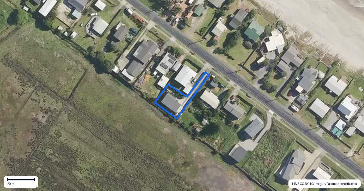 Property context map for 180A Pukehina Parade, Pukehina