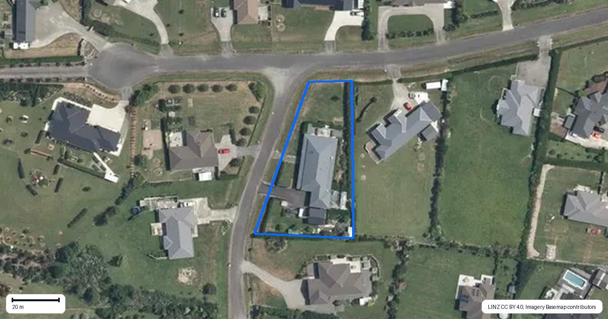 Property context map for 1 Sambar Lane, Feilding