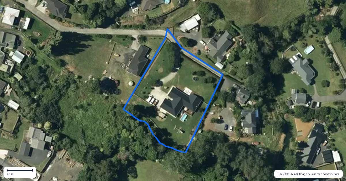 Property context map for 22C Harrisville Road, Tuakau