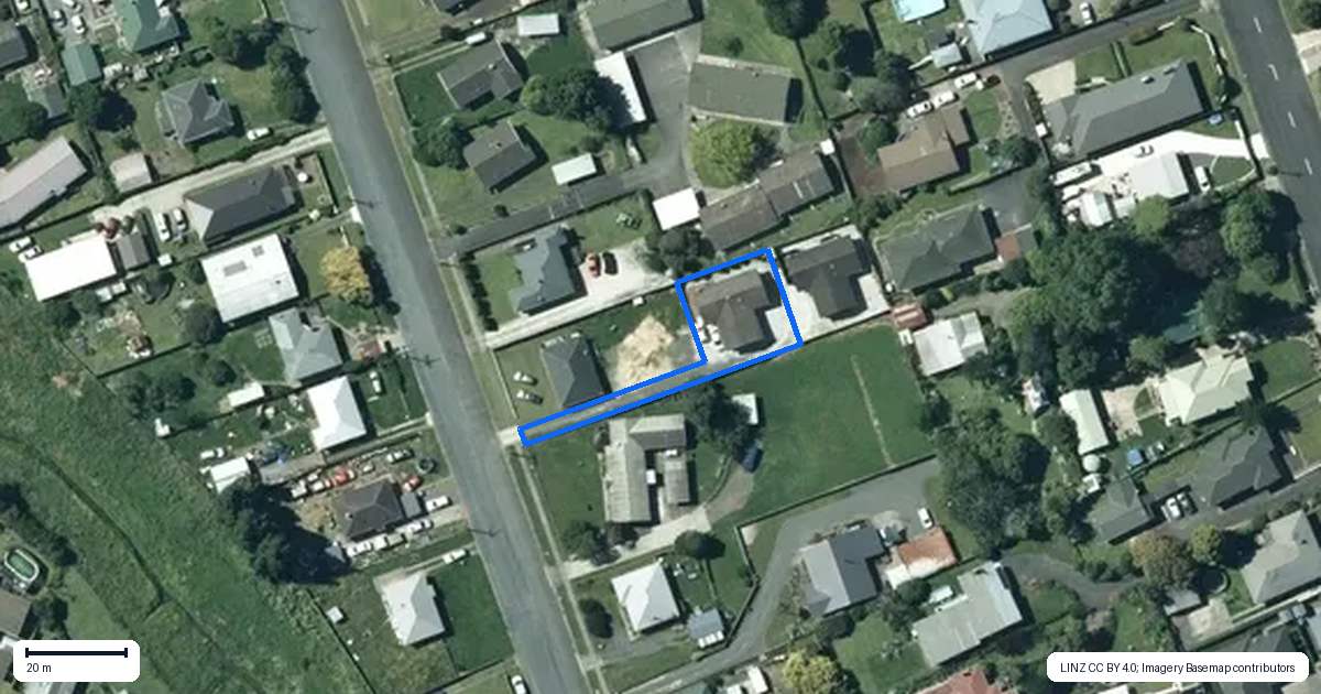 Property context map for 52 Rangitahi Street, Otorohanga
