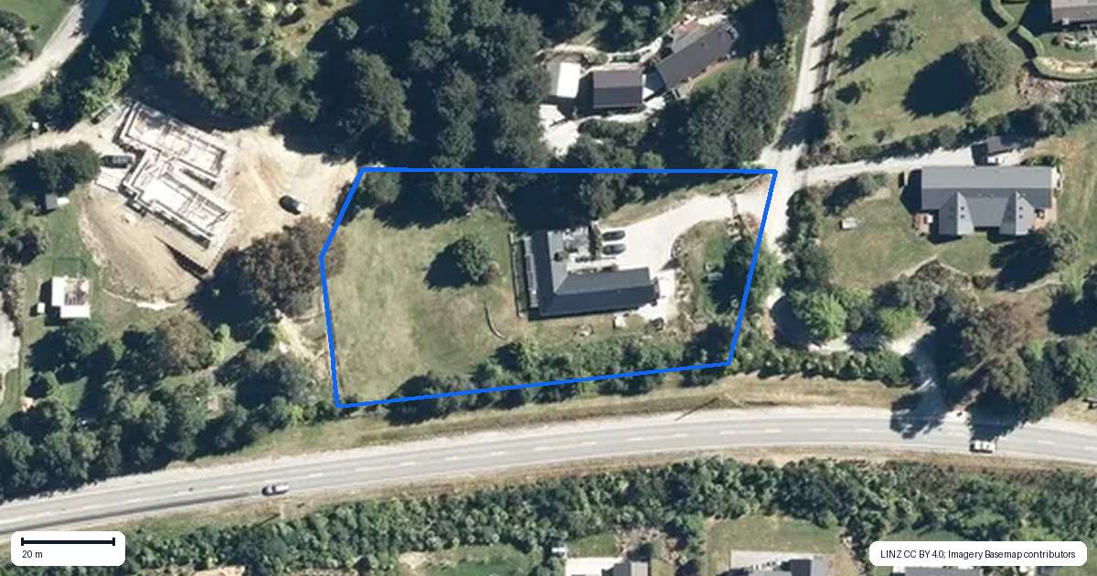 Property context map for 1144 Glenorchy-Queenstown Road, Mount Creighton, Queenstown