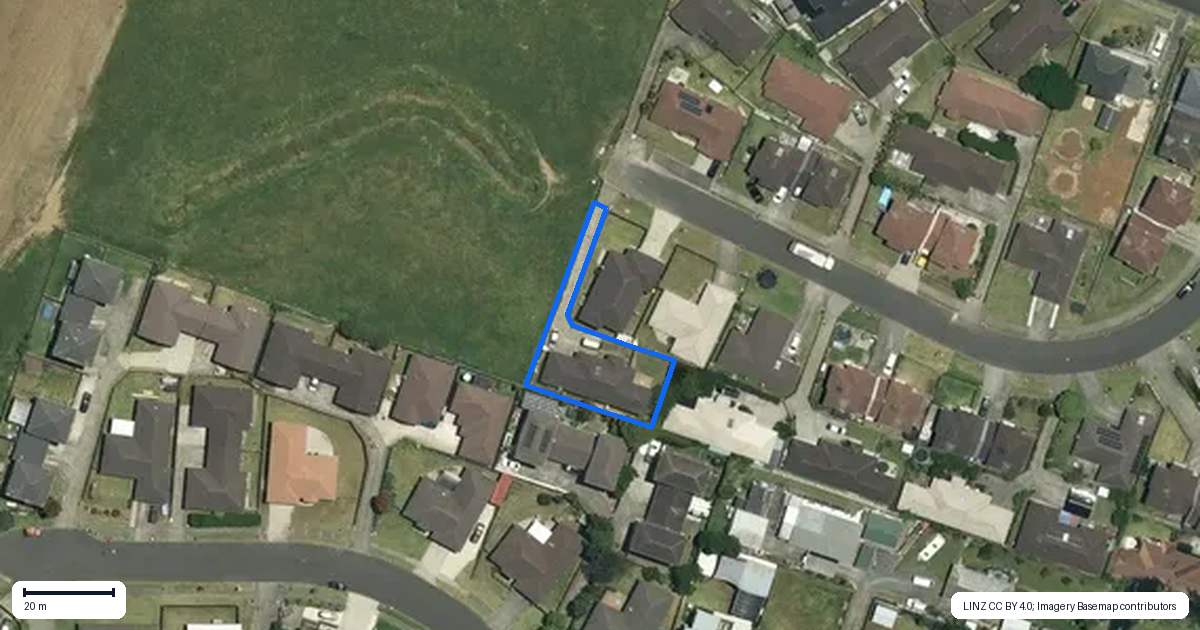 Property context map for 43 Lili Road, Tuakau