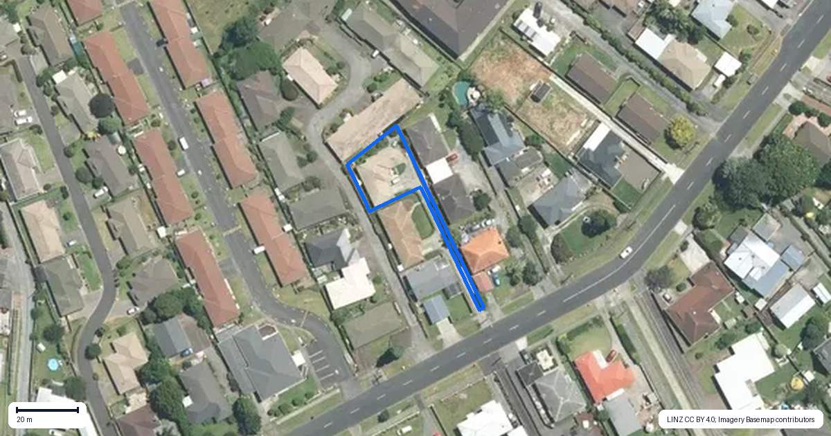 Property context map for 15B Youngs Road, Papakura