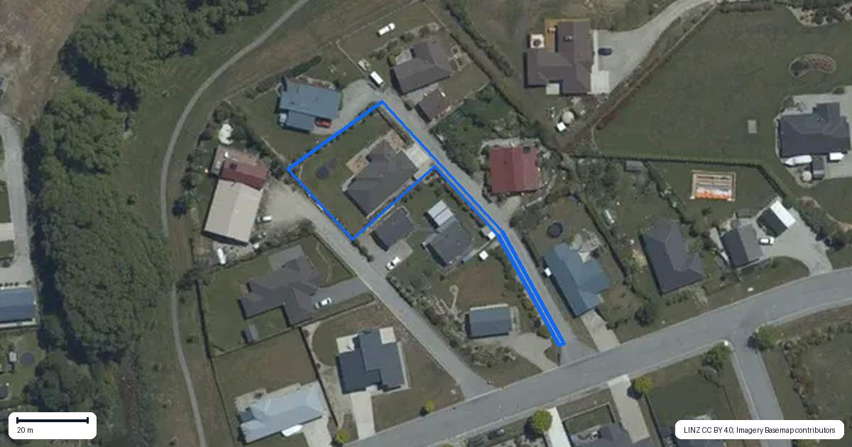 Property context map for 26 Alice Burn Drive, Luggate, Wanaka