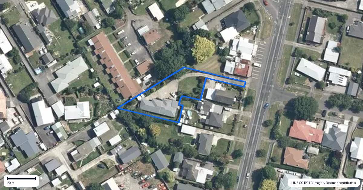 Property context map for 24A East Street, Feilding