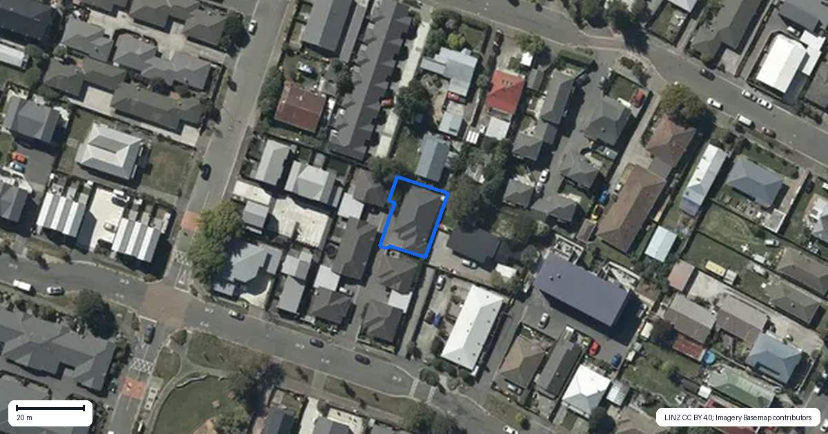 Property context map for 5/49 Charles Street, Waltham, Christchurch