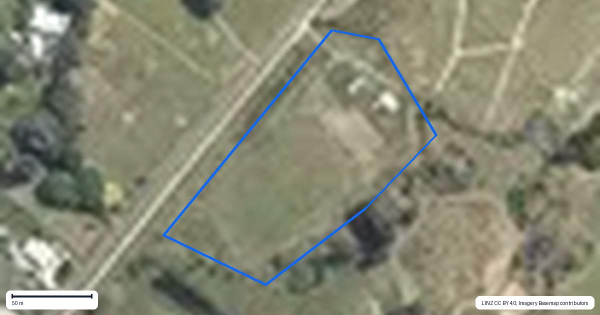Property context map for 50 Cemetery Road, Sanson