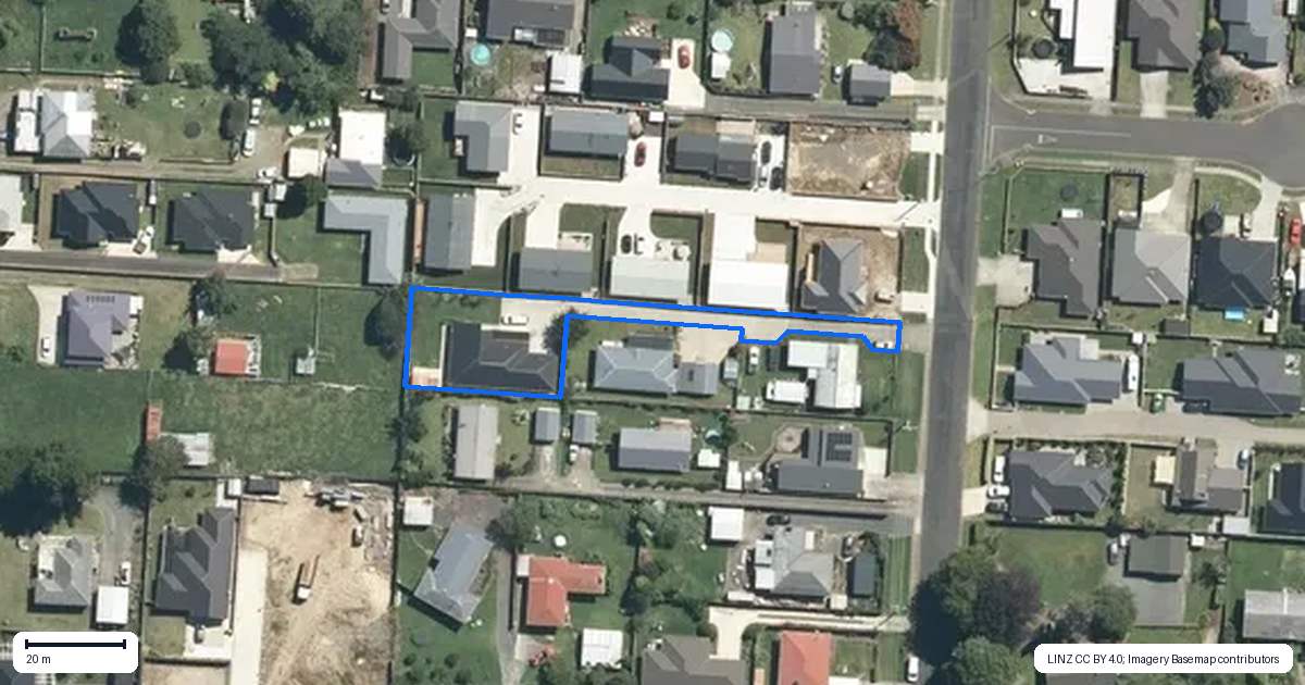Property context map for 20B Walmsley Street, Kihikihi, Te Awamutu