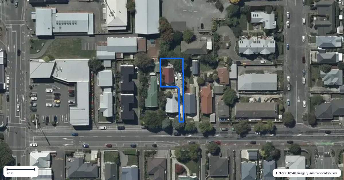 Property context map for 19A Tennyson Street, Sydenham, Christchurch