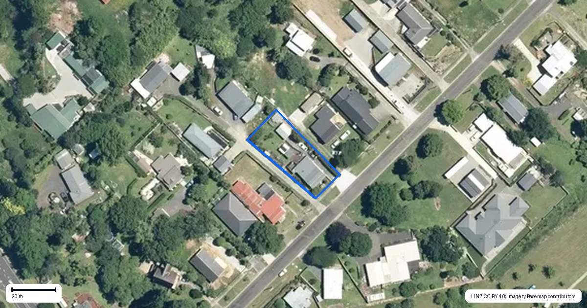 Property context map for 9 George Street, Waihi