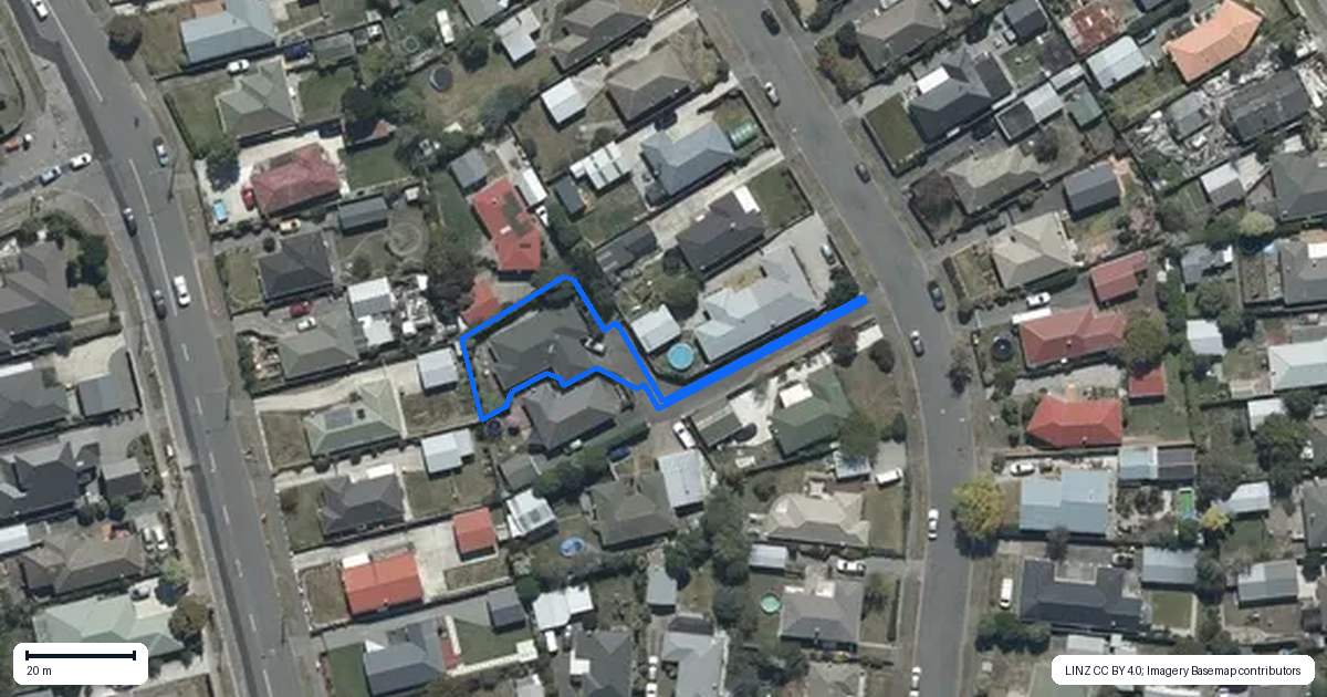 Property context map for 2/9B Kirner Street, Burwood, Christchurch