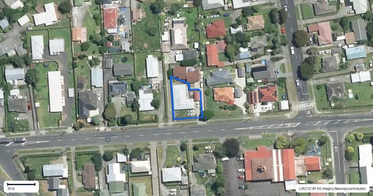 Property context map for 86 Settlement Road, Papakura