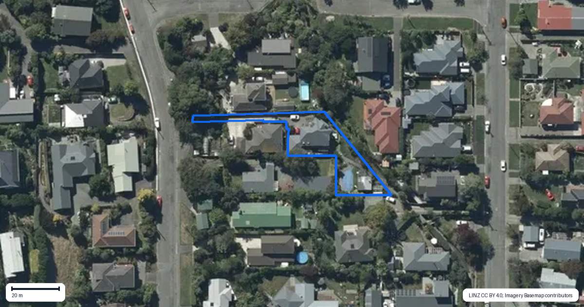 Property context map for 55 Albert Terrace, Saint Martins, Christchurch
