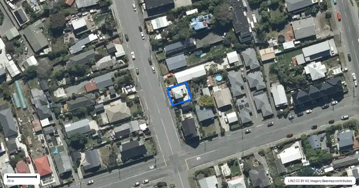 Property context map for 23 Tonks Street, North New Brighton, Christchurch