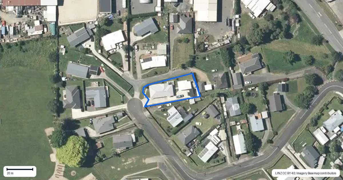 Property context map for 14 Goodwin Street, Tirau