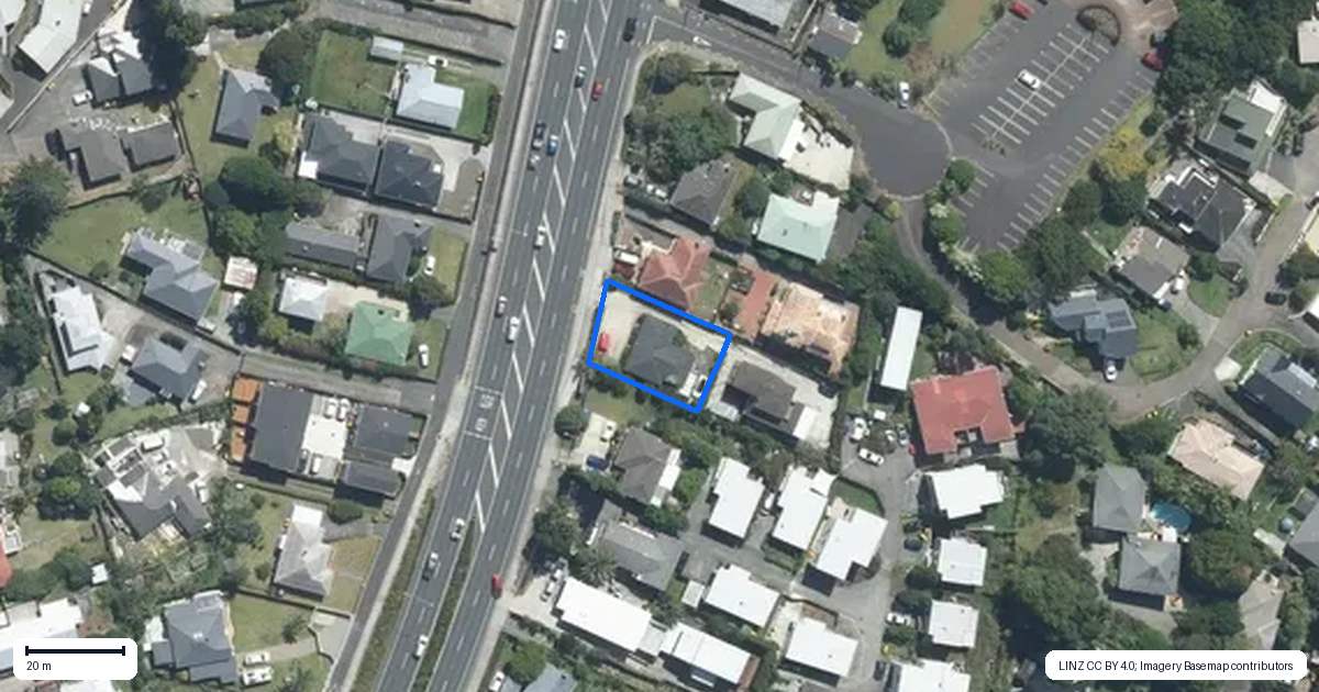 Property context map for 565 Glenfield Road, Glenfield, Auckland