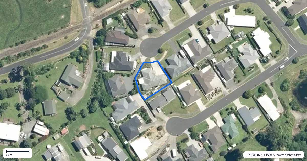 Property context map for 9 Magnolia Lane, Waihi