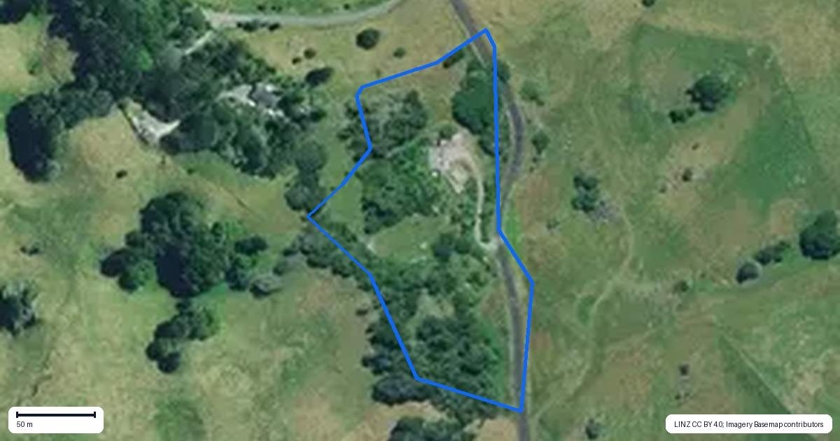 Property context map for 1074 Oparure Road, Te Kuiti
