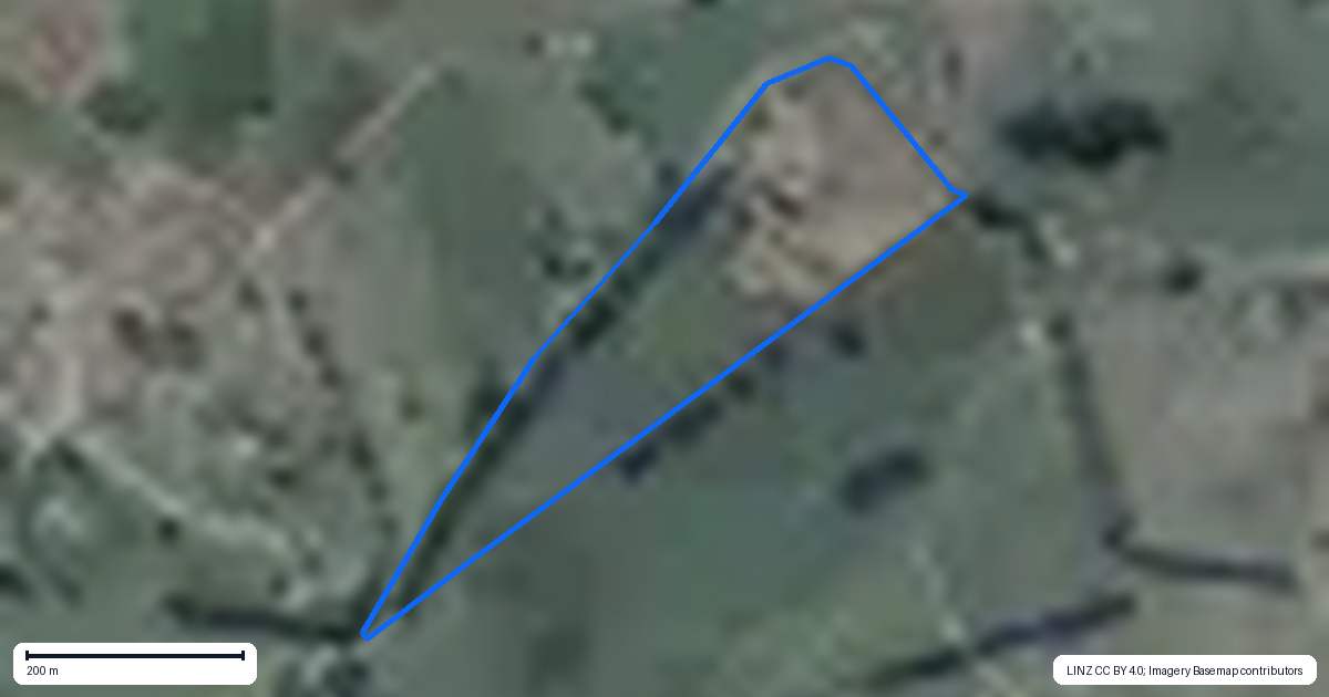 Property context map for 105 Hossack Road Extension, Ngakuru