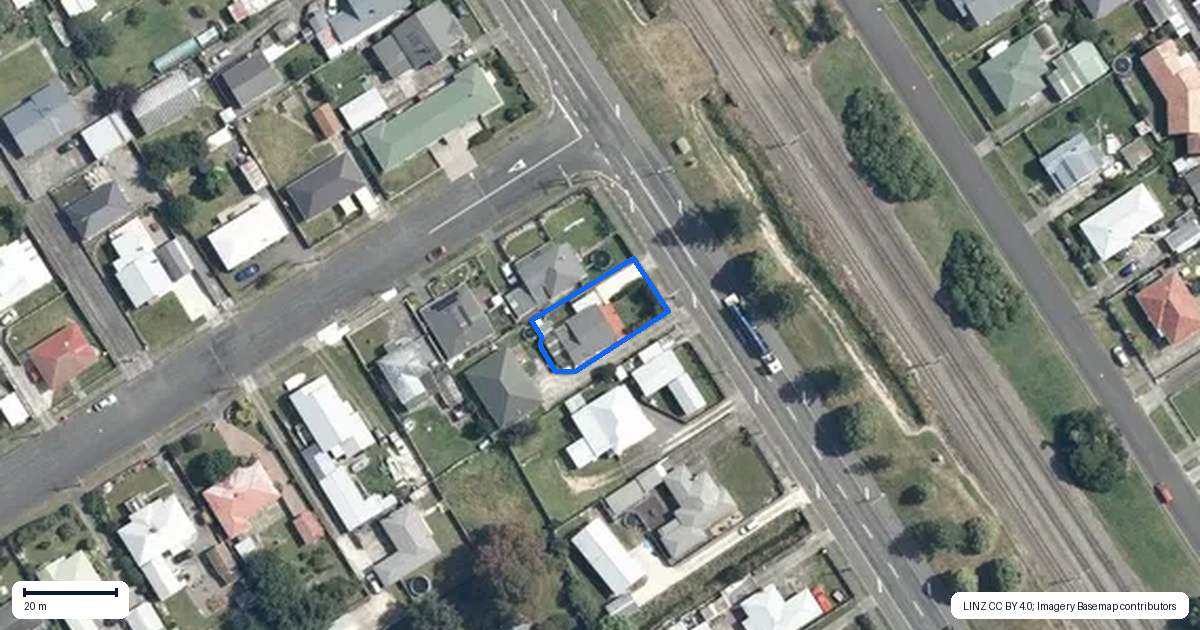 Property context map for 16 Aorangi Street, Feilding