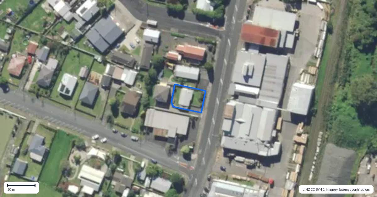 Property context map for 22 George Street, Hikurangi