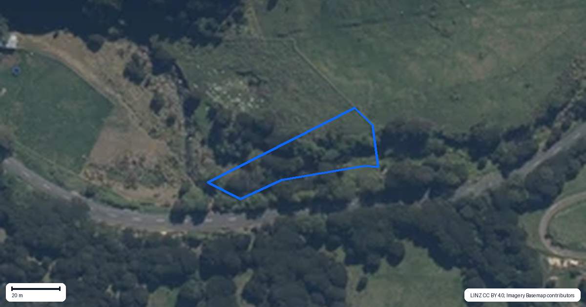 Property context map for 837 Okains Bay Road, Okains Bay