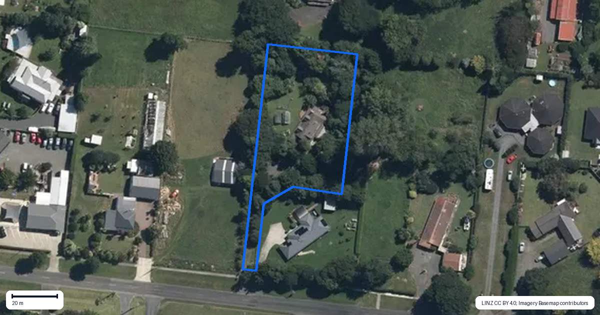 Property context map for 965 Crozier Street, Pirongia