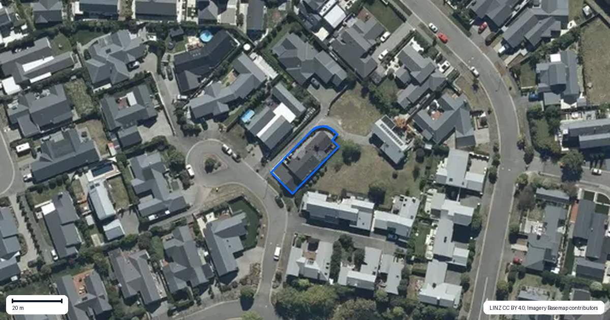 Property context map for 18 Millpond Place, Parklands, Christchurch
