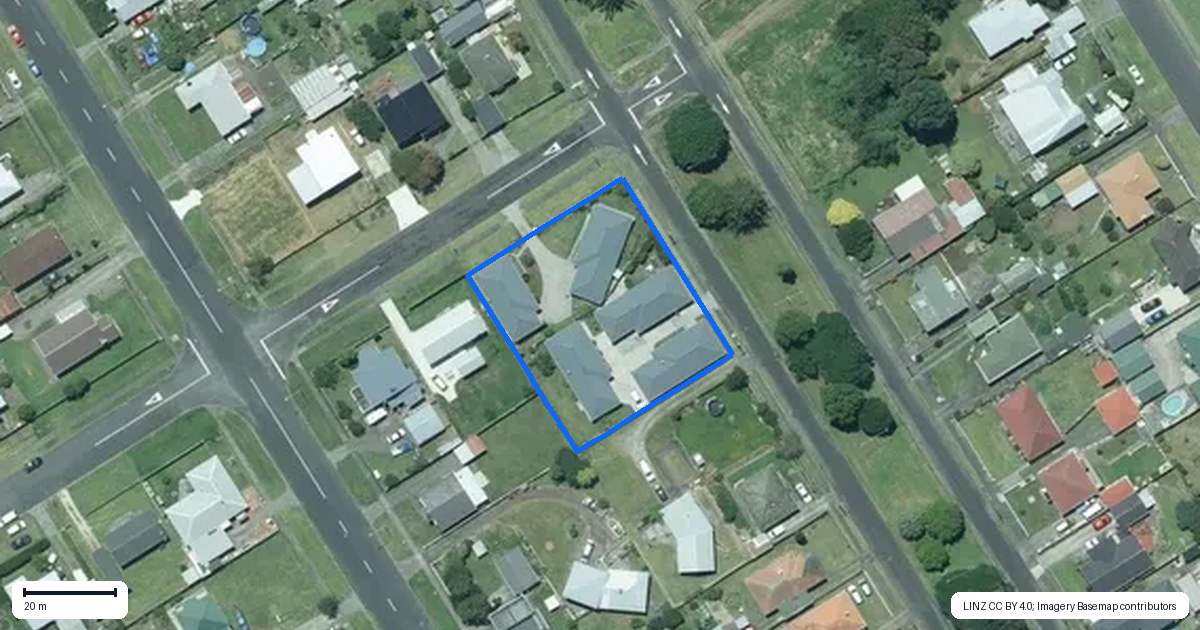 Property context map for 17 McNaughton Street, Waitara