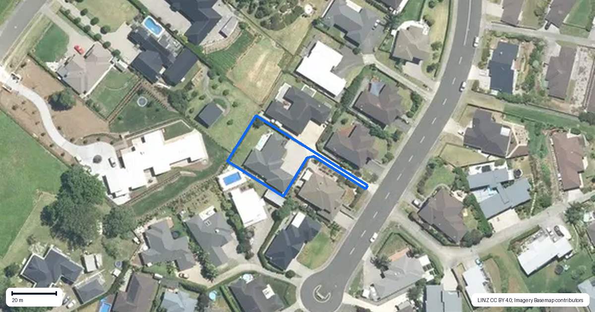 Property context map for 22 Abby Close, Pukekohe