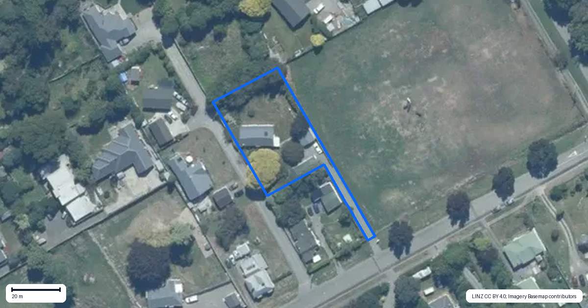 Property context map for 15 Brook Street, Southbridge