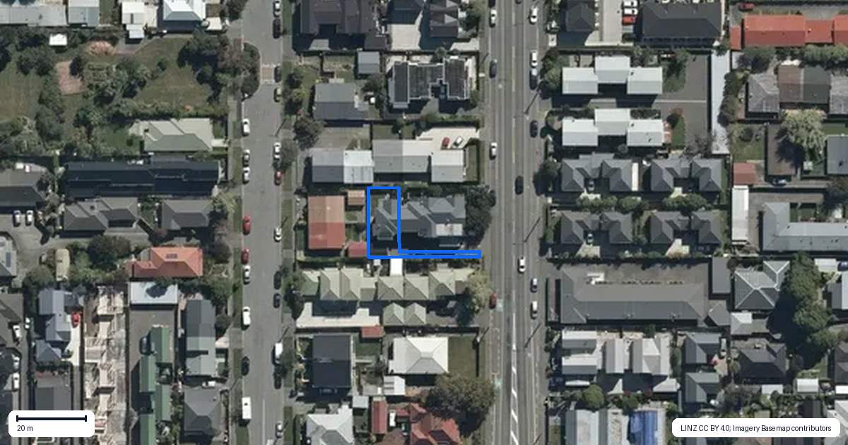 Property context map for 539 Barbadoes Street, Edgeware, Christchurch