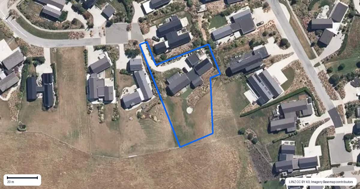 Property context map for 12 Brett Lane, Jacks Point, Queenstown