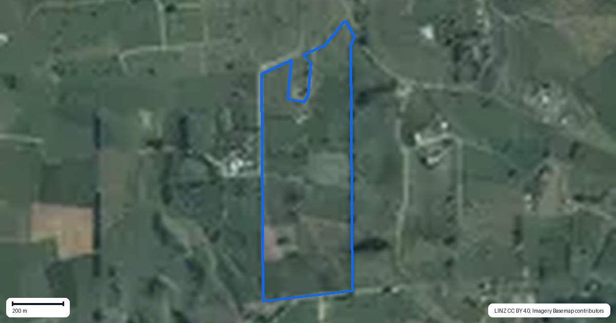 Property context map for 19 Terry Road, Waikeria, Te Awamutu