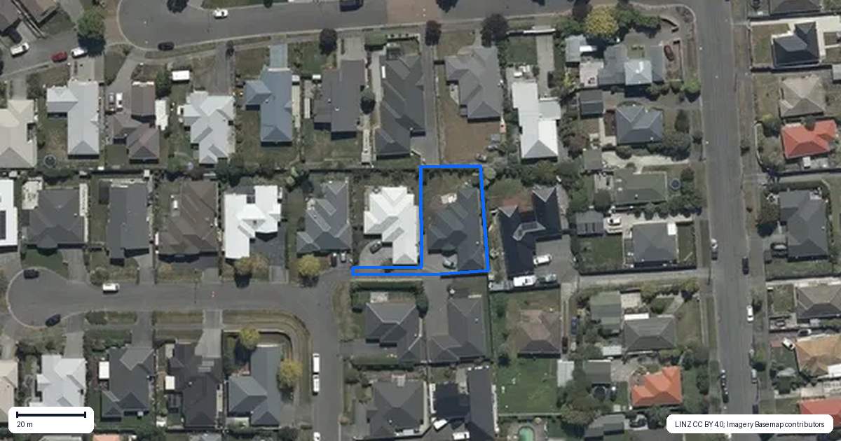 Property context map for 16 Birchgrove Gardens, Mairehau, Christchurch