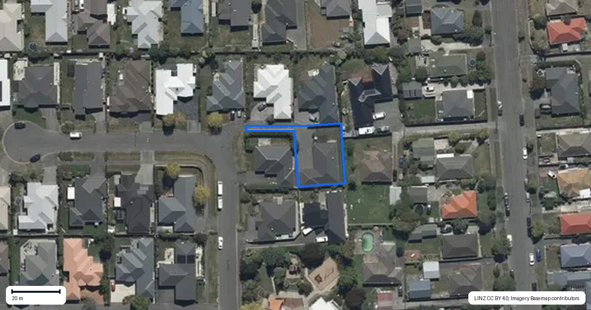 Property context map for 14 Birchgrove Gardens, Mairehau, Christchurch