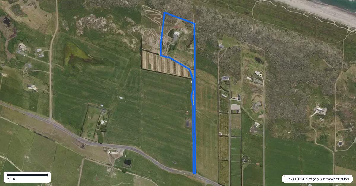 Property context map for 1030 Thornton Road, Matata