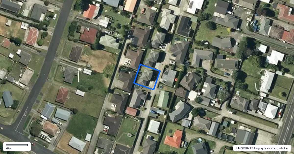 Property context map for 10A Church Street, Tuakau