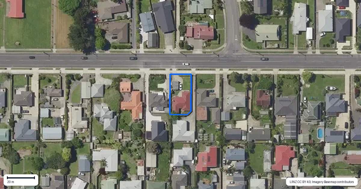 Property context map for 21 Bridge Street, Whakatane