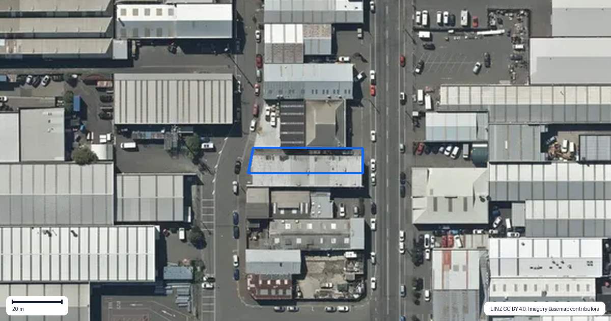 Property context map for 77 Montreal Street, Sydenham, Christchurch