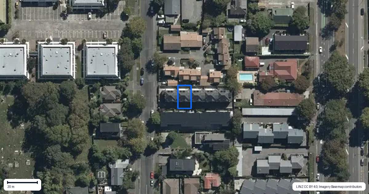 Property context map for 18B Churchill Street, Christchurch Central, Christchurch