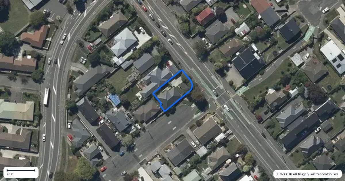 Property context map for 205 Barrington Street, Somerfield, Christchurch