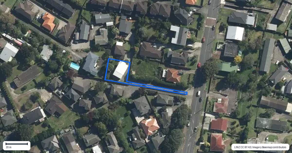 Property context map for 1/23 Ruawai Road, Mount Wellington, Auckland