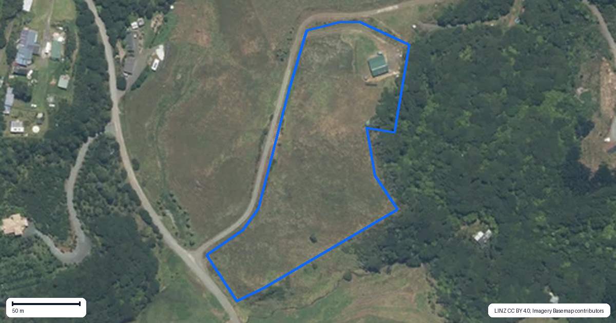 Property context map for 1809 Whaanga Road, Raglan