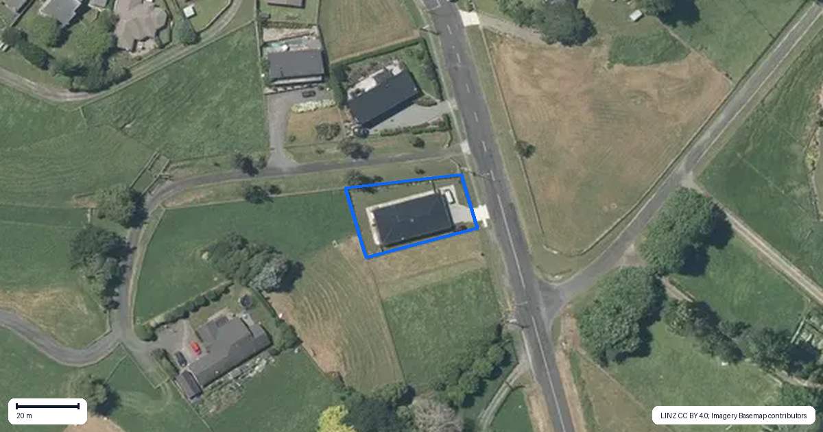 Property context map for 7 Parapara Road, Tirau