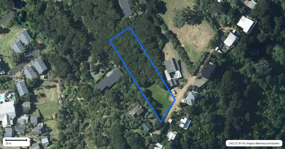 Property context map for 62C Hill Road, Palm Beach, Waiheke Island